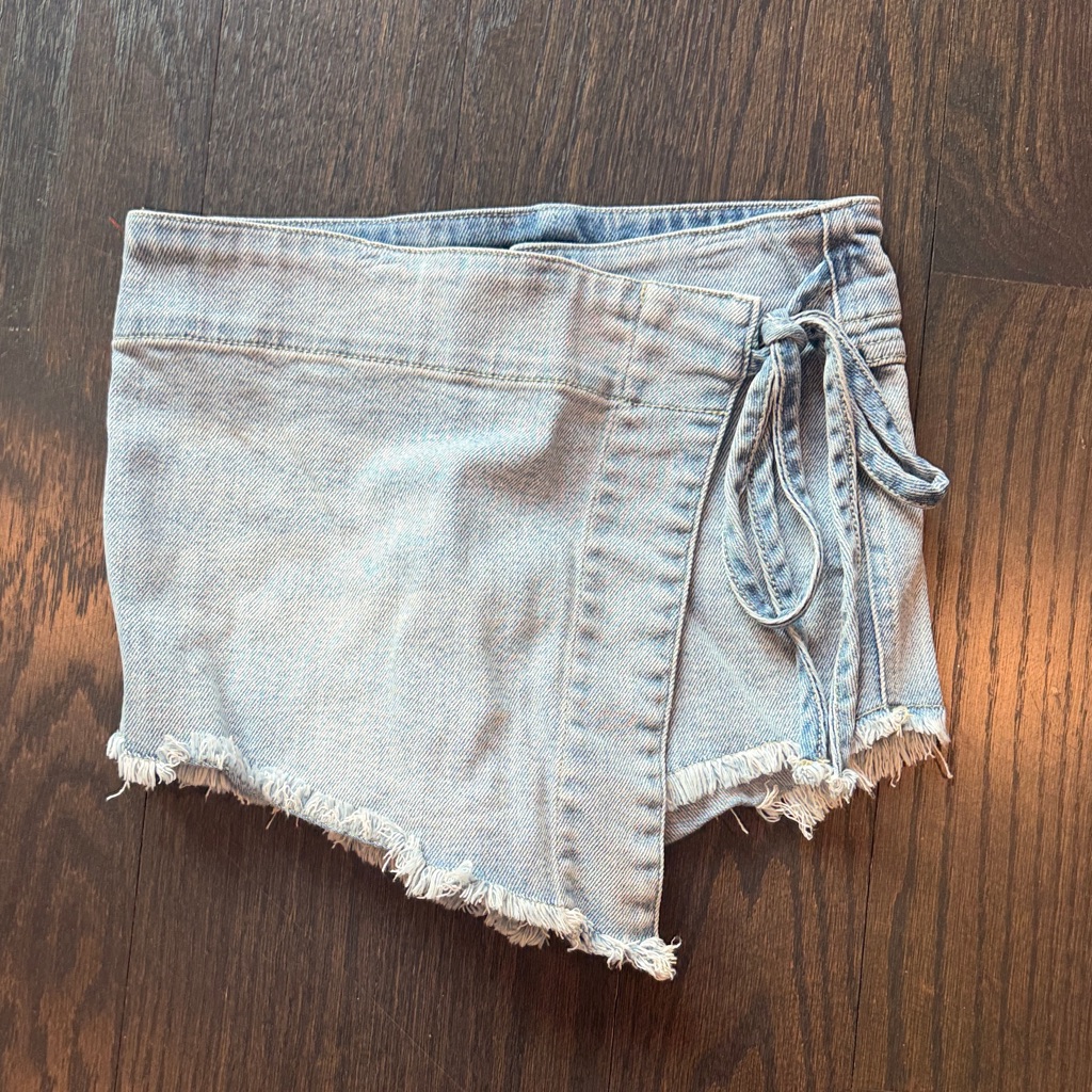 Light Blue Denim Women Shorts